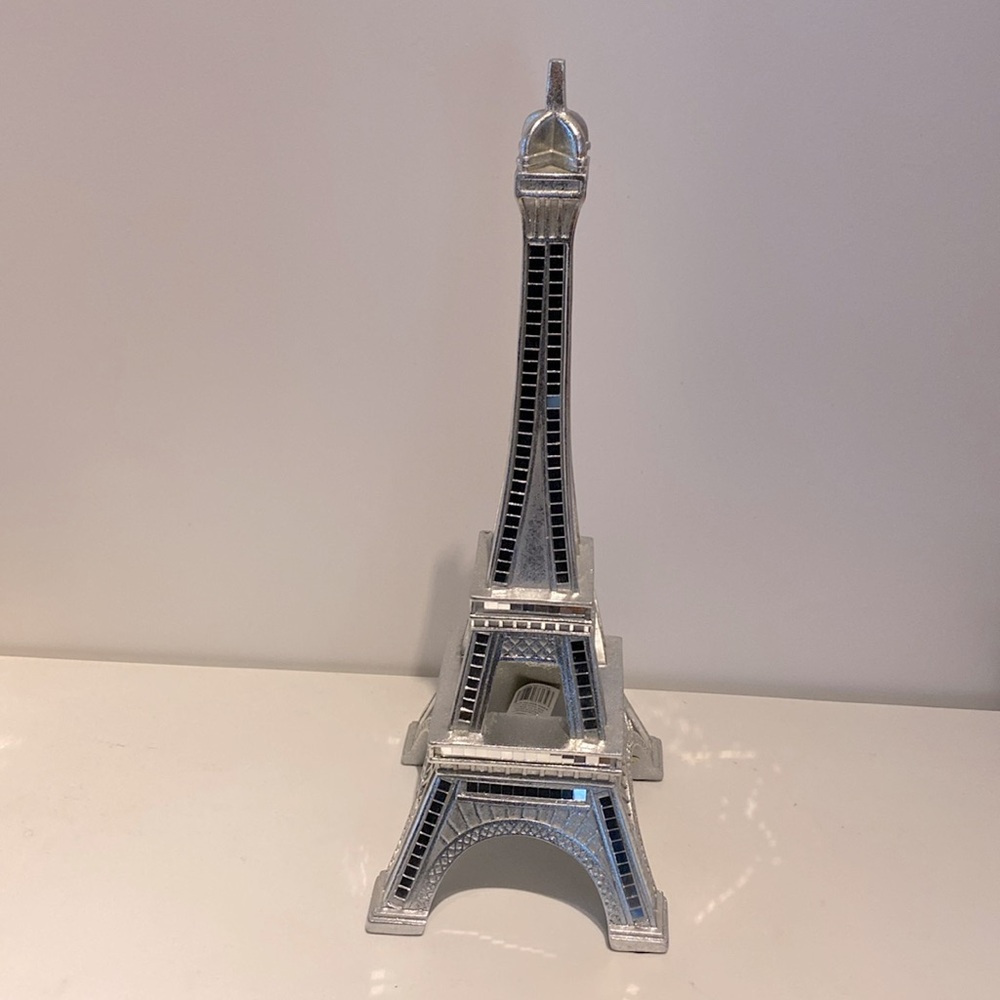 Three Hands Corp Silver Eiffel Tower Sculpture (High Quality)